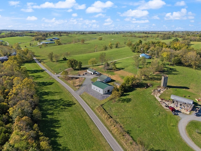 aerial view featuring a rural view