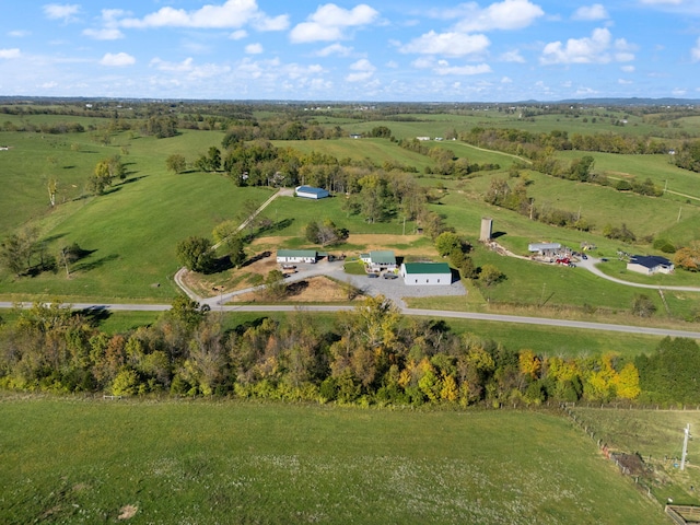 aerial view with a rural view