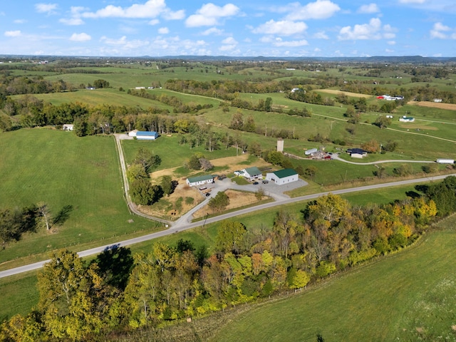 bird's eye view featuring a rural view