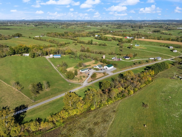 drone / aerial view featuring a rural view