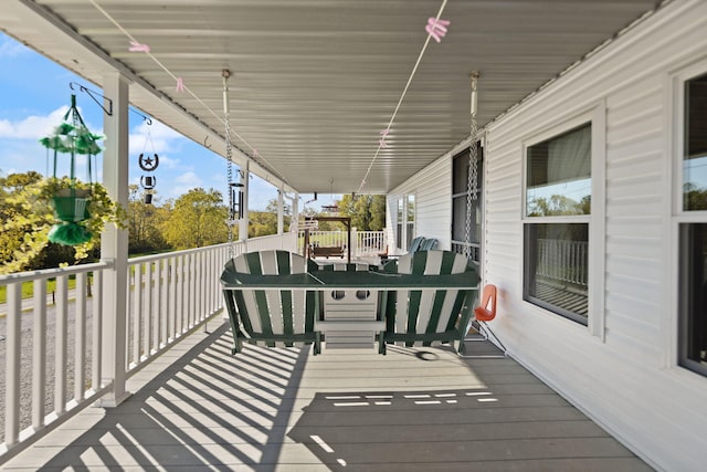 view of wooden deck