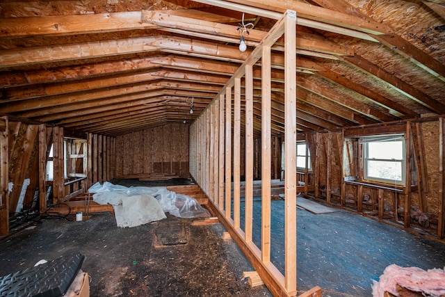 view of attic