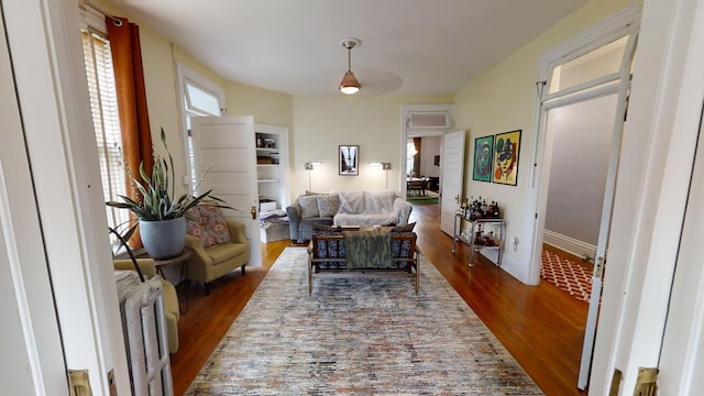 living room featuring hardwood / wood-style flooring