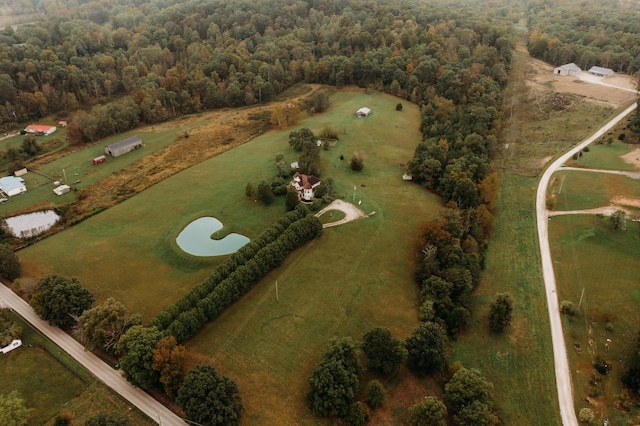 bird's eye view with a rural view