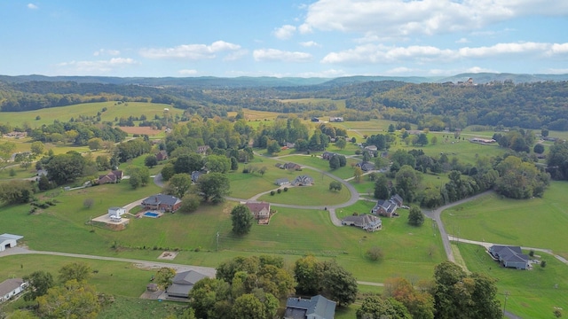 drone / aerial view with a rural view