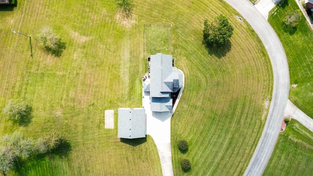 bird's eye view with a rural view