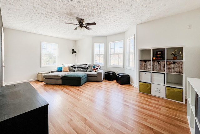 bedroom featuring hardwood / wood-style floors and a textured ceiling