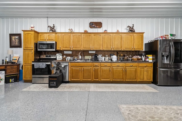 kitchen featuring appliances with stainless steel finishes and sink