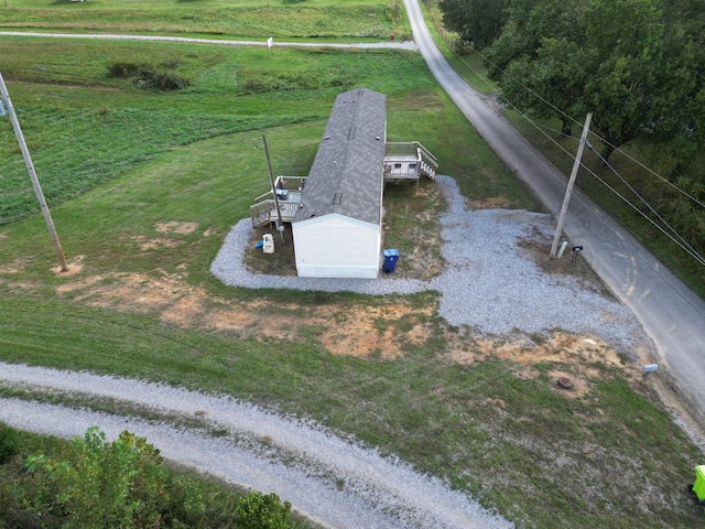 drone / aerial view featuring a rural view