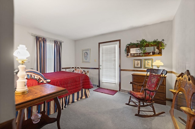 bedroom with carpet flooring