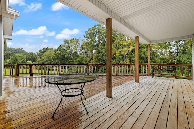 view of wooden terrace