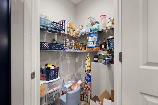 view of pantry