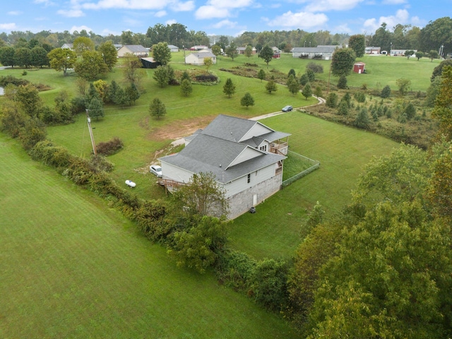 drone / aerial view featuring a rural view