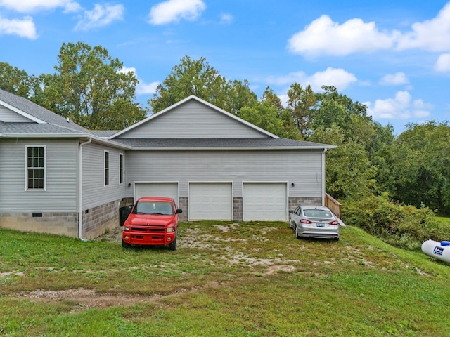 view of home's exterior with a garage