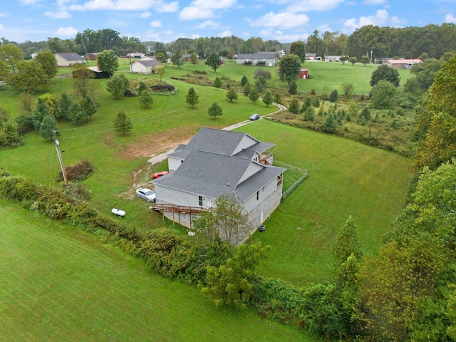 bird's eye view featuring a rural view