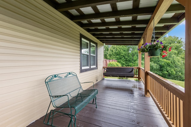 view of wooden deck