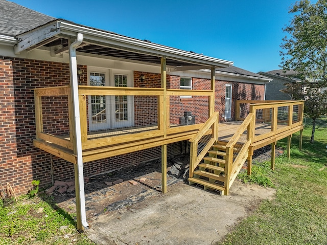 exterior space with a wooden deck