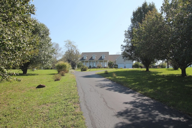 view of front facade with a front lawn