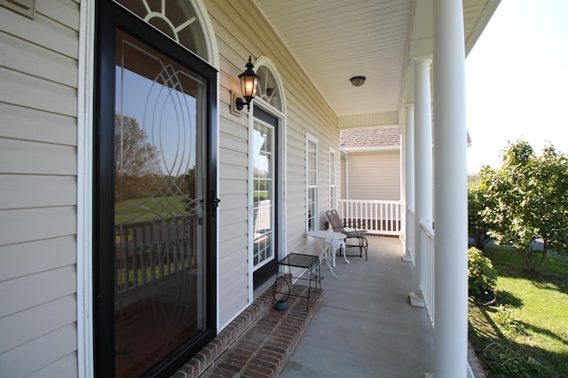 balcony with a porch