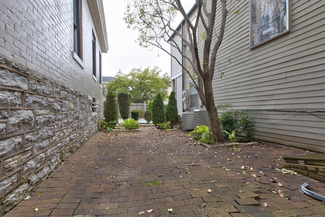 view of patio featuring central air condition unit