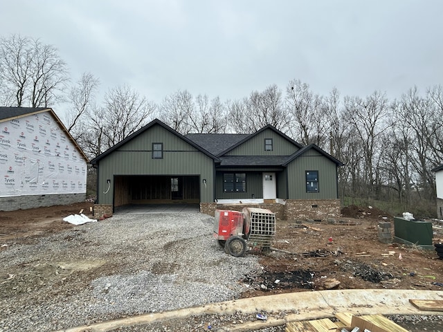 view of front of home with a garage