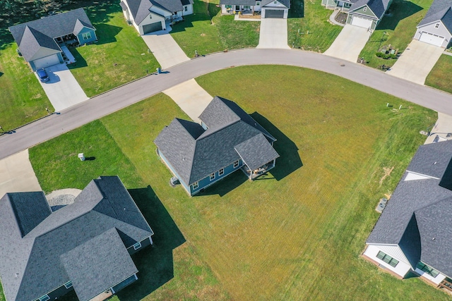 bird's eye view with a residential view