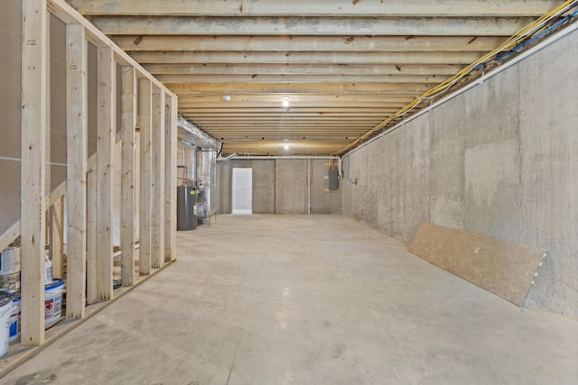323 Conway St, Frankfort, KY 40601 - unfinished below grade area with electric panel and water heater