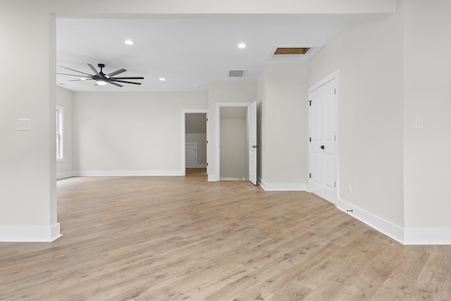 323 Conway St, Frankfort, KY 40601 - empty room with visible vents, light wood finished floors, and baseboards