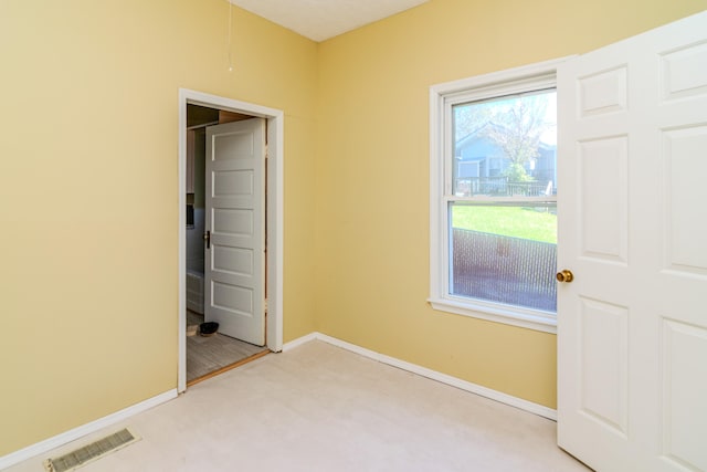 interior space with carpet floors and a closet