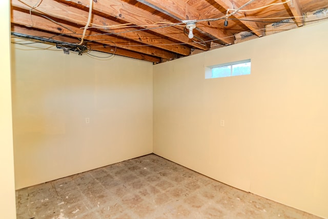 view of basement