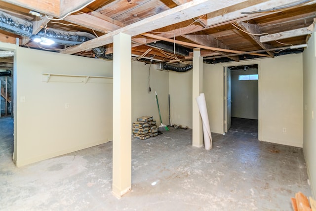 view of basement