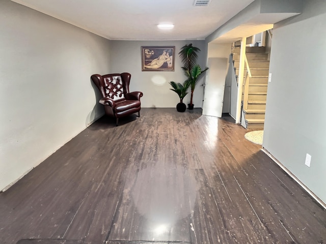 unfurnished room featuring wood-type flooring