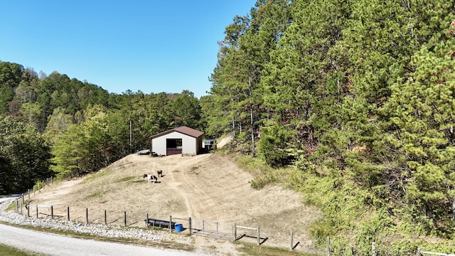 drone / aerial view featuring a rural view