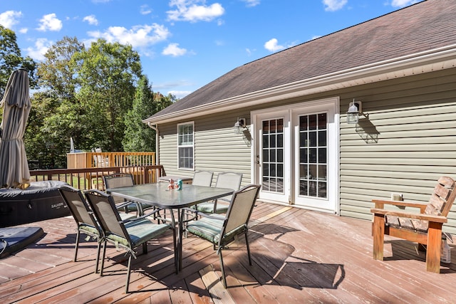 view of wooden deck