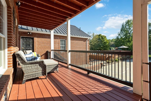 view of wooden terrace