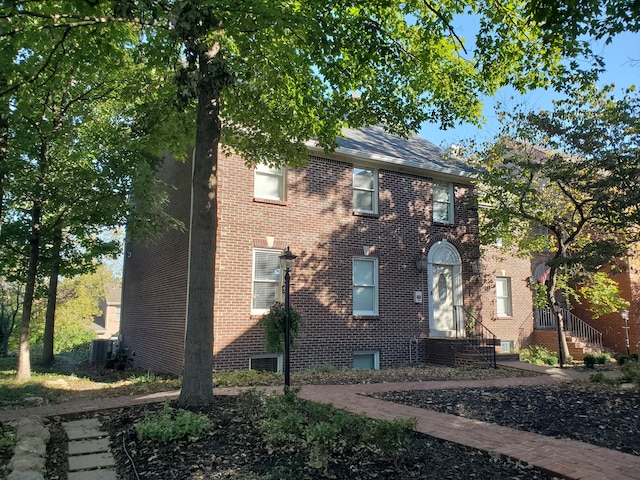 view of front of home with central AC