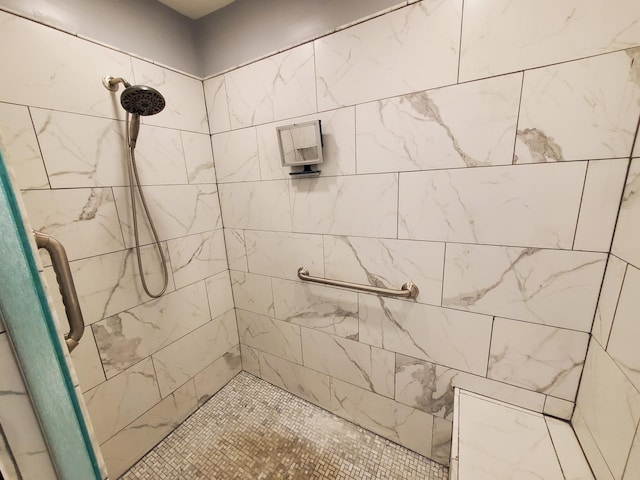 bathroom featuring an enclosed shower