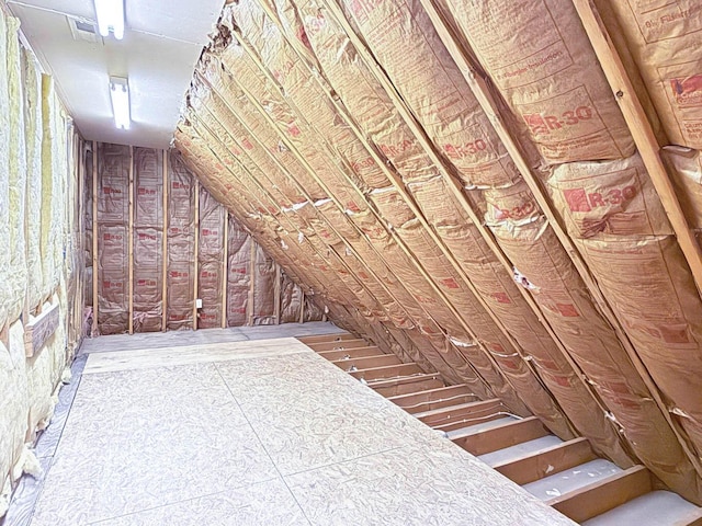 attic with visible vents