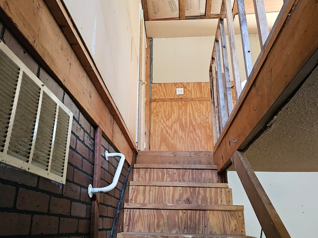 view of stairway