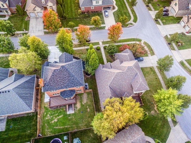 drone / aerial view with a residential view