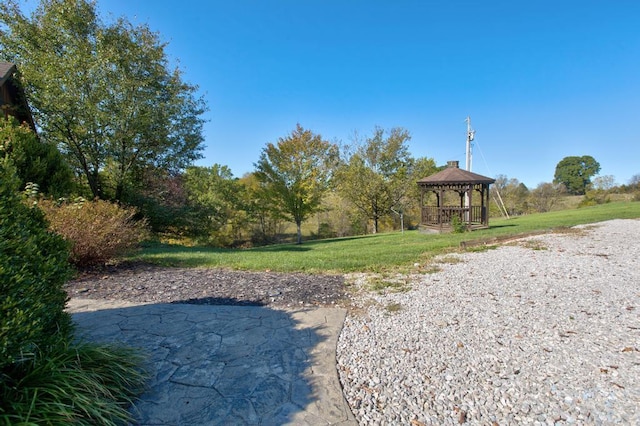 view of community with a gazebo