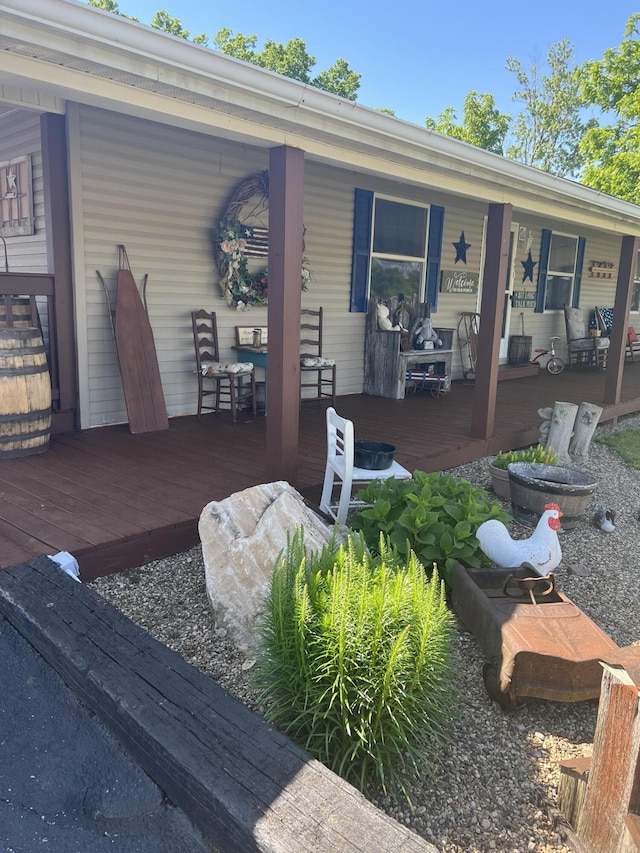 exterior space with a porch