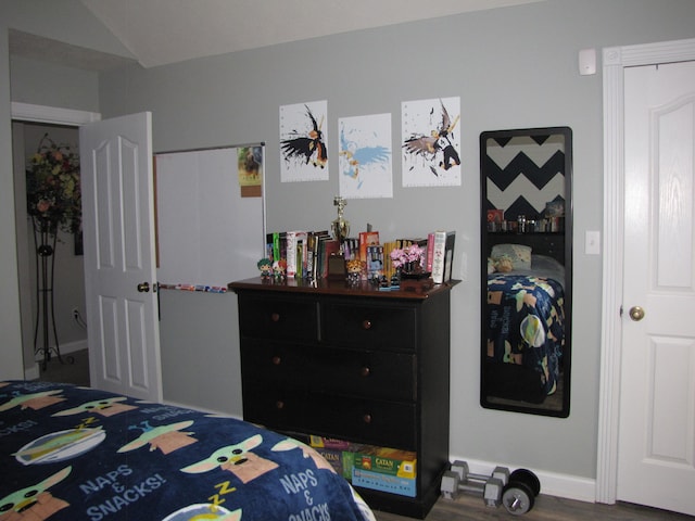 bedroom featuring hardwood / wood-style floors