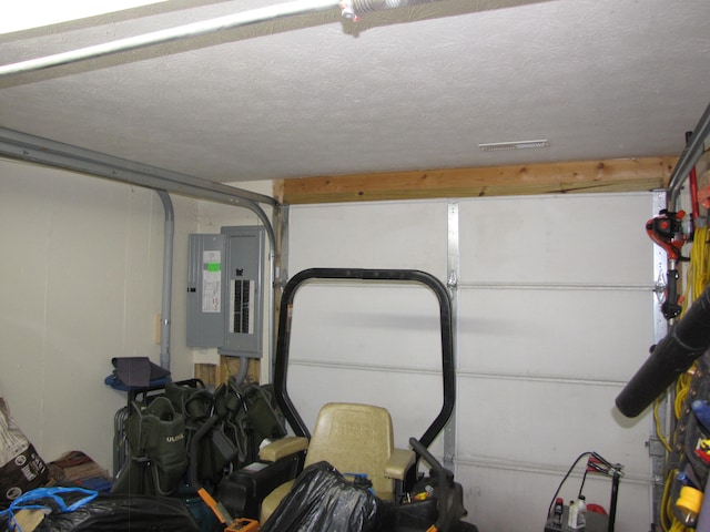 garage featuring electric panel