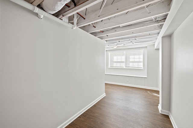 hall featuring dark hardwood / wood-style flooring