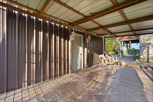 view of patio with a deck