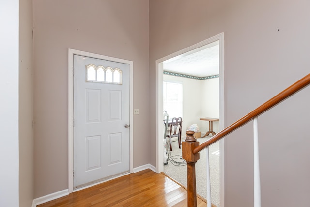 entryway featuring hardwood / wood-style floors