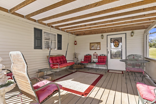 view of wooden deck