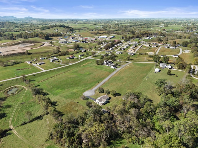 aerial view with a rural view