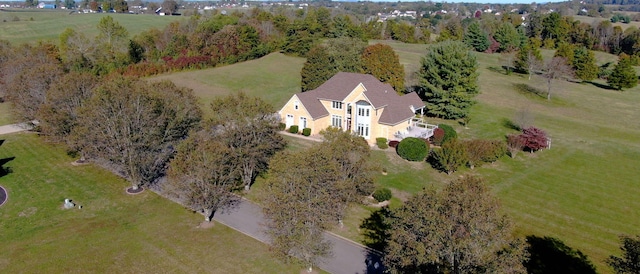 bird's eye view featuring a rural view